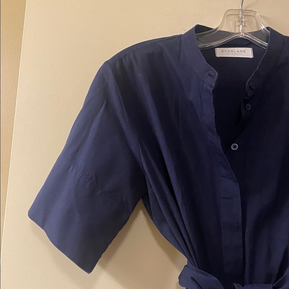 Everlane Classic Navy Shirt Dress - Picture 4 of 5